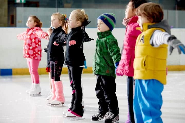 Tots Skating Lessons with Parents at the National Ice Centre